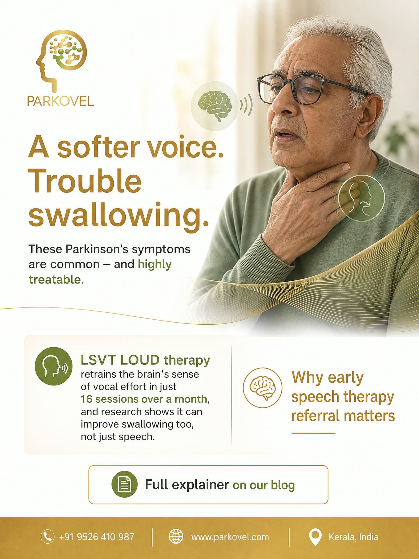 Speech and Swallowing Changes in Parkinson's: How LSVT LOUD Therapy Helps
